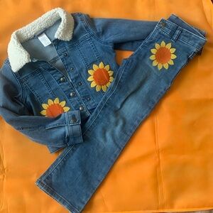 Gymboree girls denim jacket and pants